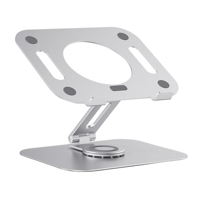 Yinanstore Adjustable Laptop Stand Elevate 360 Rotating Base Ergonomic Aluminum Alloy Lightweight Cooling Holder for All Laptops Notebook Desk Collaborative Work