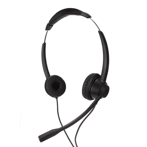 Auriculares de la Oficina, Almohadillas de Oído Suave Auriculares Con Cable de Cinta Con la Diadema Cancelación flexible de Ruido Binaural para Servicio al Cliente para Fijació