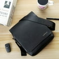 thumbnail image 6 of Leathario men's crossbody bag Leather shoulder bag for men small messenger Satchel Sling Travel Pack Work Black-M, 6 of 6