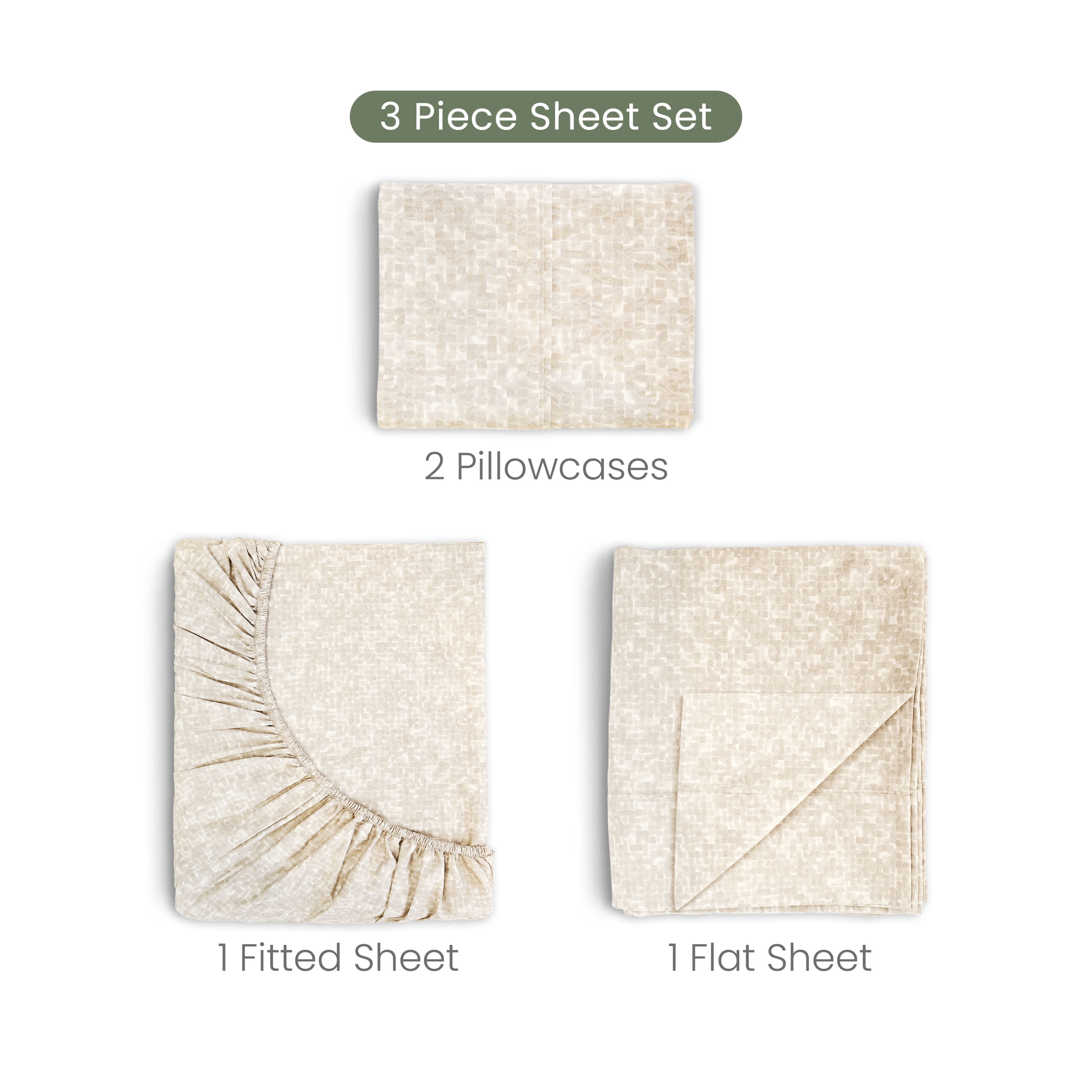 Martex Restore Cooling Bed Sheet Set, Twin, Linen