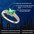 thumbnail image 2 of Gem Stone King 14K Yellow Gold Rainforest Topaz and White Lab Grown Diamond Engagement Ring for Women | 1.90 Cttw | Princess 6MM | Gemstone November Birthstone | Size 6, 2 of 6