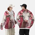 thumbnail image 4 of Vsdgher Sweat à Capuche Imprimé Vache Blanche pour Hommes et Femmes, Manches Longues Protection Solaire Pêche Course Natation-TG, 4 of 7