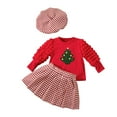 thumbnail image 5 of REgarm Toddler Christmas Outfit Girl Shirt Top Plaid Mini Skirt Outfits Set Little Girl Dresses Kids Toddler Clothes for Girls (Red,2-3 Years), 5 of 5