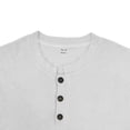 thumbnail image 5 of Mens Muscle Fit Henley Shirt Long Sleeve Waffle Thermal Athletic Tee Lightweight Gym Workout Casual Top, 5 of 7