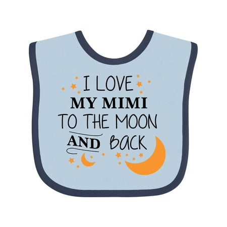 

Inktastic I Love My Mimi to the Moon and Back Gift Baby Boy or Baby Girl Bib