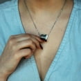 thumbnail image 4 of Worthy Wands Rose Gold Heart Necklace, 18.5 in Rolo Chain, 4 of 5