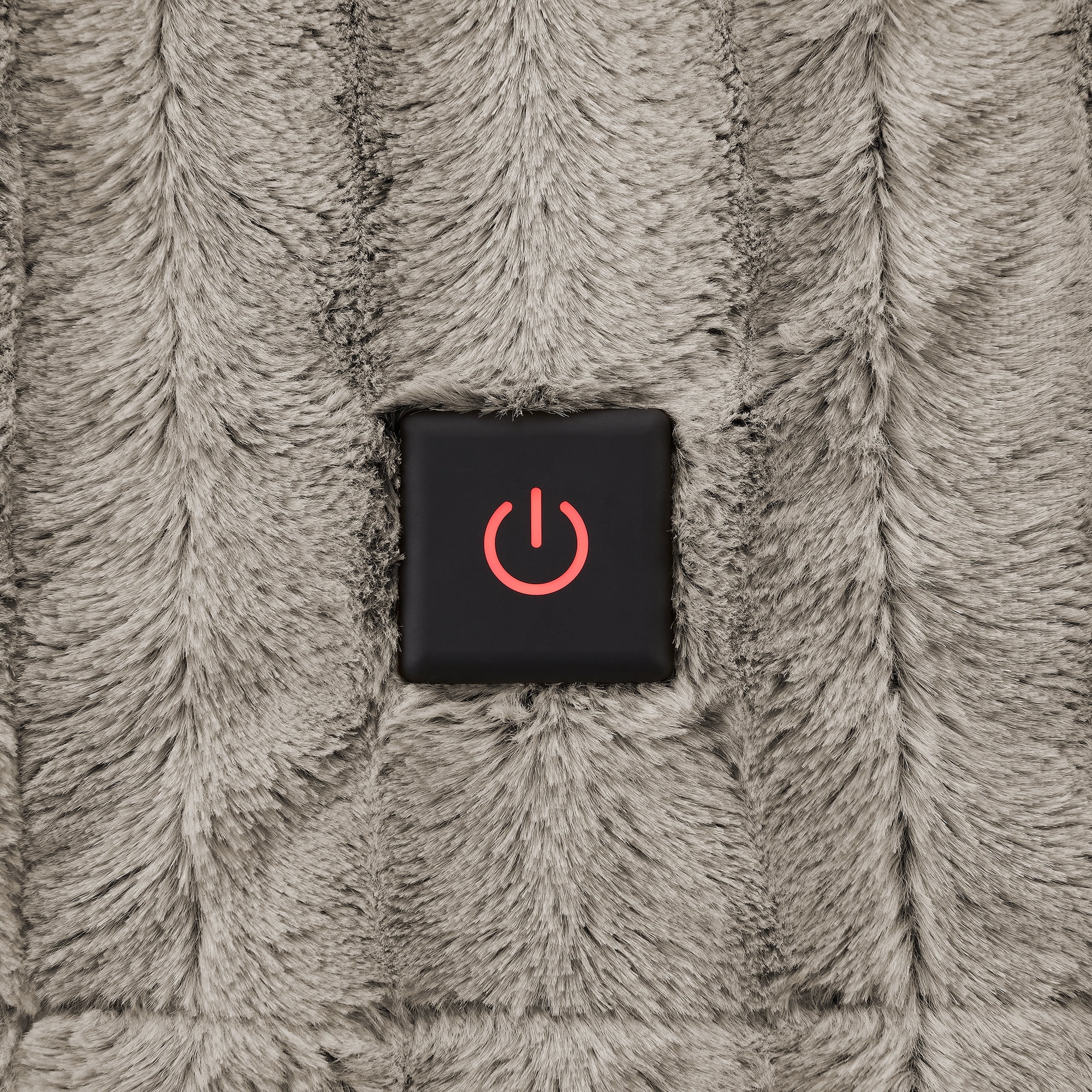 Brookstone Faux Heated Throw - Grey - Walmart.com