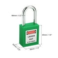 thumbnail image 2 of Unique Bargains Lockout Tagout Locks with Key, Loto Locks Safety Padlock Keyed Different with Lockout Tag Style 1, Green, 2 of 6