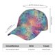 thumbnail image 2 of Fotbe blue pink colorful cracked texture Gorro Clásico de Béisbol, Gorra Ajustable con Broche Snapback, Gorro de Exterior de Algodón Suave, 2 of 6