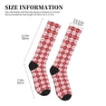 thumbnail image 5 of Bixox Red Plaid Daisy Print Compression Socks,Compression Socks Women & Men Circulation for Medical,Running,Athletic, 5 of 7