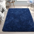 thumbnail image 4 of Arogan Modern Soft Fluffy Carpet for Living Room, Bedroom and Children's Room, Light Navy, 4'x6 '., 4 of 7