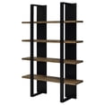 thumbnail image 4 of Danbrook 71-inch 4-shelf Bookshelf Black and Aged Walnut, 4 of 12