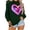 02 Green, variant on Valentines Day Sweatshirts, Heart Print Sweatshirt Women, Womens Long Sleeve Round Neck Sweatshirts Lover's Love Print Hoodie Long Sleeved Top Hoodie Crew Neck Top Shirt