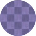 thumbnail image 1 of Ahgly Company Machine Washable Indoor Round Transitional Deep Periwinkle Purple Area Rugs, 4' Round, 1 of 7