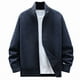 thumbnail image 2 of Seeotter Mens Full Zip Cardigan Sweater Stand Collar Regular Fit Knit Sweaters, 2 of 5