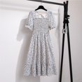 thumbnail image 2 of Vestido Floral para Mujeres Impresión de Verano Vestido de Vendaje de Manga Corta Poliéster, Vestido Floral de Moda para Ocasional Y Fiesta, 2 of 3