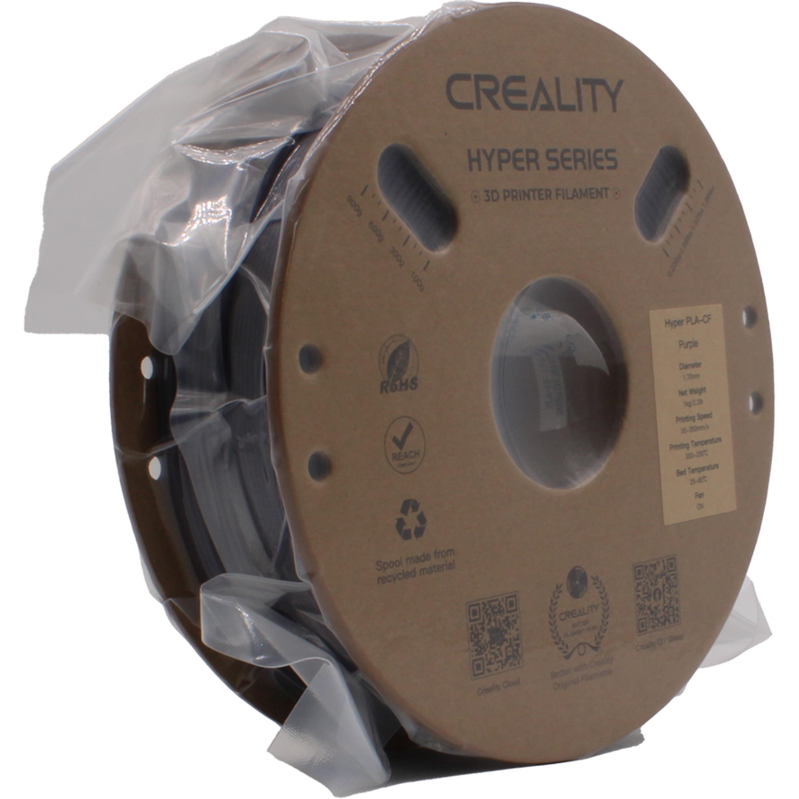 Creality Carbon Fiber 1.75mm High-Speed 3D Printer Filament 50-300mm/s Spool Dimensional +/- 0.03mm For K1C & Most 3D Printers Purple 1 Unit per pack