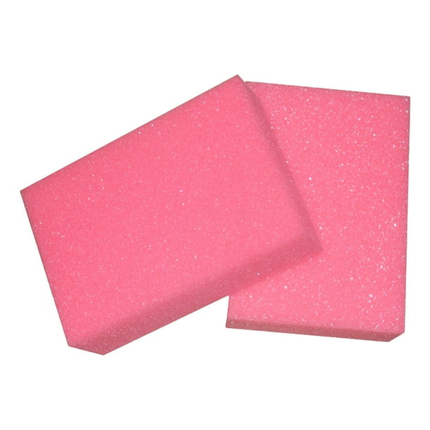 2pcs 10 * 7 * 3cm Cepillo de esponja suave Cepillo de pelo de barbero Cepillo cuadrado de esponja para el cuidado del cabello (Rosado al azar y amarillo)