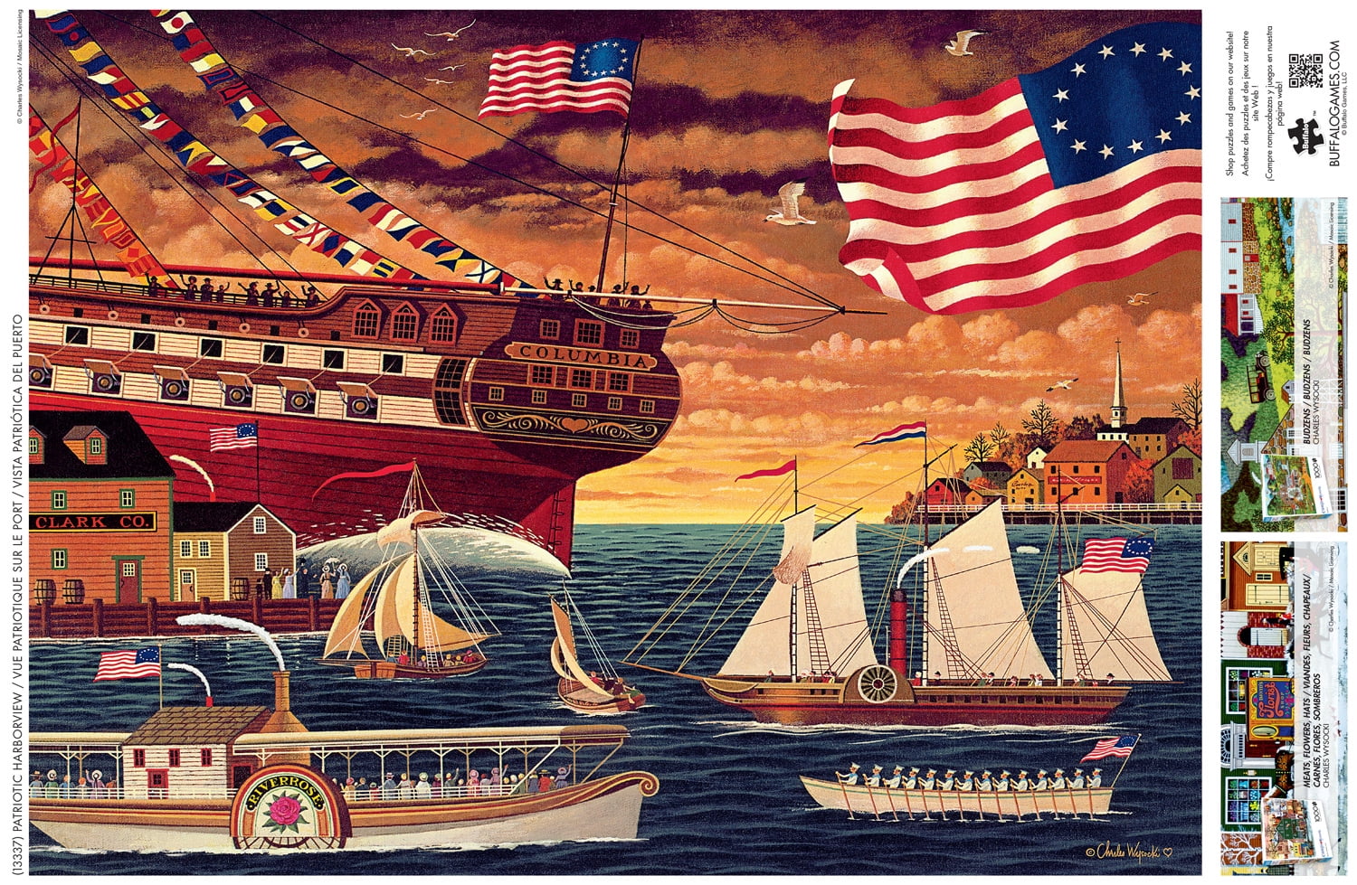 Buffalo Games Patriotic Harborview 1000-Piece Interlocking Jigsaw Puzzle for Adults Ages 14-99 Years