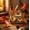 5.9'' B, variant on 2Pcs Fall Harvest Light Up House Set, 7.5" Resin Pumpkin Cottage Figurines with LED Lights for Autumn and Thanksgiving Decor