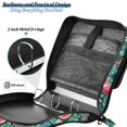 thumbnail image 4 of FORMRS Zipper Binder with Shoulder Strap 2-inch Ring 500 Sheet Capacity File Bag, Green Tropical Pattern, 4 of 5