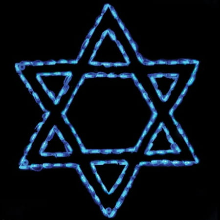 33 In Outdoor Led Star Of David Lighted Display 132 Bulbs Led Star Of David Lighted Display
