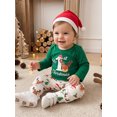 thumbnail image 4 of RUINIXCW Baby Boy Christmas Outfits Long Sleeve Romper Santa Claus Pants Hat, 4 of 7