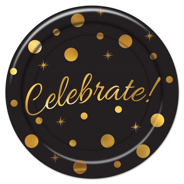 ¡Celebrar! Platos, (Paquete de 12) The Beistle Company 53356