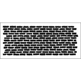 Crafters Workshop Slimline Stencil 4"X9"-Bricks Horizontal - Walmart.com