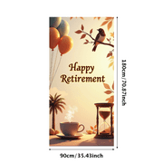 LUUFILx Retirement Backdrop Banner Blue Balloons Stars Decoration Party Supplies Celebration Background Happy Retirement New Journey Photography Props Decorations