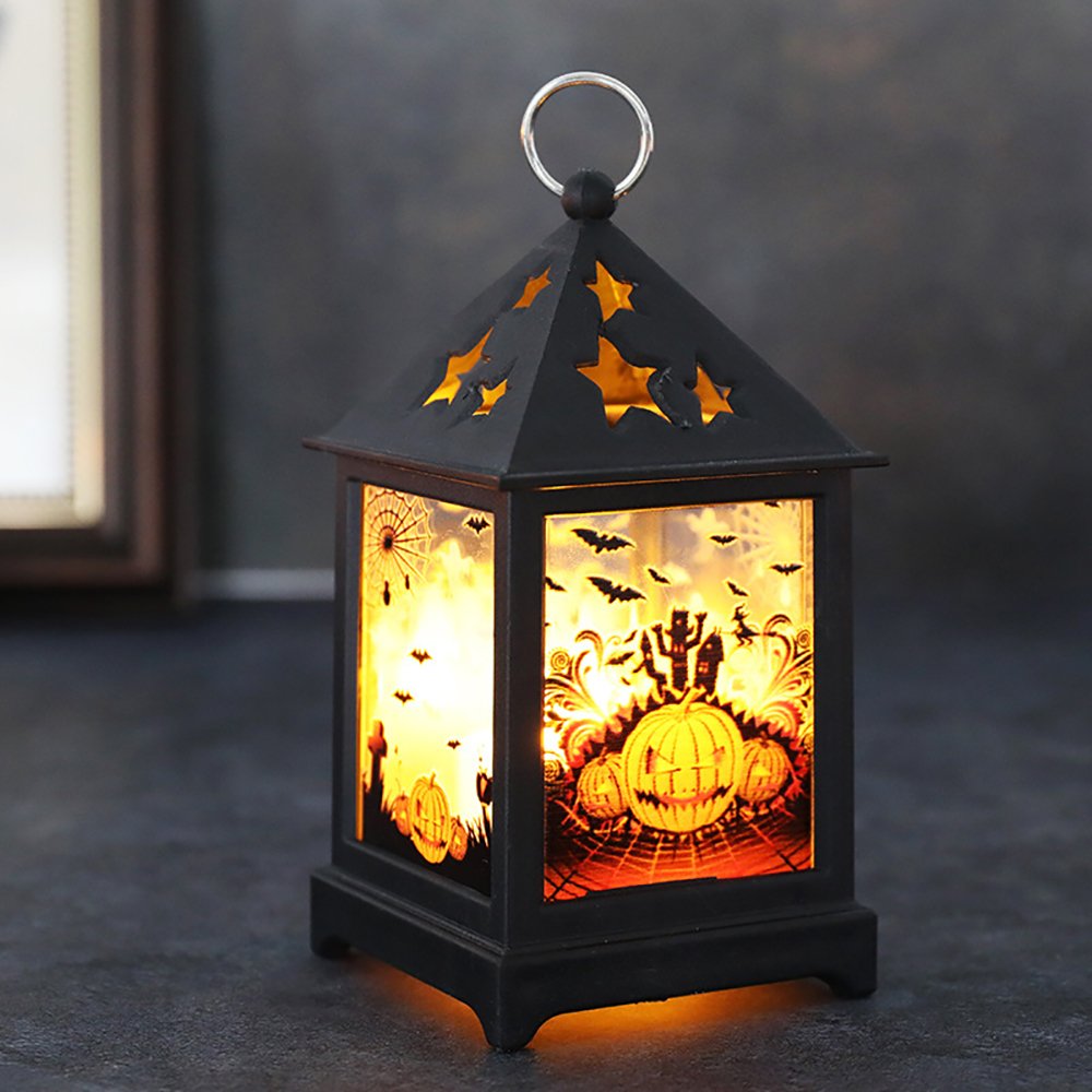 Heitepabg Halloween Lantern Lights Battery Operated Flameless LED