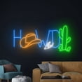 thumbnail image 4 of Handmadetneonsign Howdy Desert Neon Sign, Howdy Cowboy Hat Cactus Wall Decor, Western Wall Decor, 4 of 5