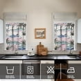 thumbnail image 4 of Island Horizon Kitchen Curtains with Sailboat and Palm Print, 3pcs Polyester 27.5x36in Valance and Tiers for Kitchen Décor, 4 of 6