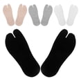thumbnail image 1 of 4 pares de calcetines invisibles antideslizantes unisex para deportes, calcetines tobilleros de corte bajo con dos dedos, 1 of 6