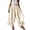 Beige, variant on Women's Bloomer Pants - Pure Solid Lantern Trousers with Elastic Cuffs for a Unique Voluminous Fit