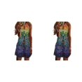 thumbnail image 1 of Vestido corto informal con estampado floral bohemio Qarigey Sexy Halter Sundress playa vacaciones fecha banquete ropa de verano S M L XL 2XL 3XL 4XL 5XL, 1 of 6