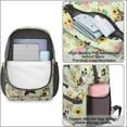 thumbnail image 4 of Border Collie and Sunflower Green 17" School Backpacks for Teens,Waterproof Oxford Fabric,S-Shape Padded Straps for School,Travel,Hiking,Camping, 4 of 6