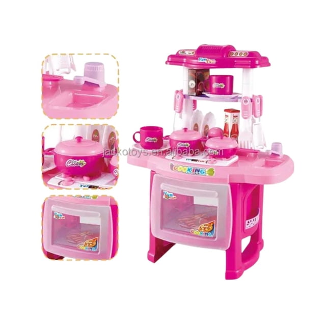 Cocinita Infantil Para Niñas Con Luz Y Sonido 24 Piezas