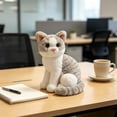 thumbnail image 4 of YiJuHui Realistic Cat Plush Toy, Soft Stuffed Siamese Kitty Plush Animal, Cute Lifelike Cat Doll, Bedroom Sofa Decor, Birthday, 4 of 8