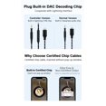 thumbnail image 3 of Lightning to 2.5mm 6N OCC Upgrade Nylon Cable 4ft Compatible with AKG K450 K451 K452 Q460 K480 Earphones, 3 of 9