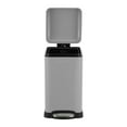 thumbnail image 3 of happimess Betty Retro Mini 3.2-Gallon Step-Open Trash Can, Gloss Gray, HPM1012E, 3 of 7