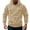 Khaki, variant on Zylanna Men's Hooded Sweatshirts with Multi-Pockets, Half-Zip Solid Color Casual Fleece Lined Sport Hoodies Pullover for Men Black