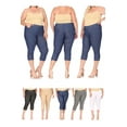 thumbnail image 6 of Women's Plus Size Casual Comfy Slim Pocket Jeggings Jeans Capri Pants, 6 of 6