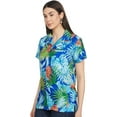 thumbnail image 3 of Stylore Womens Hawaiian Shirt Short Sleeve Blouse Tropical Royal Blue 3XL, 3 of 7