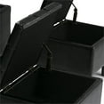 thumbnail image 6 of Simpli Home Dover Faux Leather 3 Piece Storage Ottoman in Black, 6 of 7
