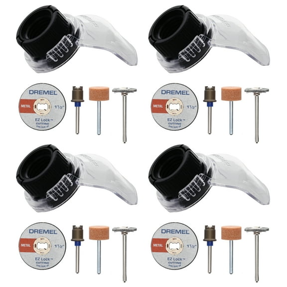 Dremel A550 2615A550AB Rotary Tool Shield Attachment Kit for Tool Models 3000 & 4000 (4-Pack)