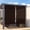 Chocolate with Valance, variant on Vicllax Outdoor Patio Crank Sun Blocking Roller Shade Modern Style, Aluminum Casing, Fabric, 4'Wx8'H