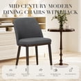 thumbnail image 3 of Sillas de comedor Colamy, modernas, tapizadas, 4 unidades, color gris claro, 3 of 5