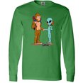 thumbnail image 3 of Inktastic Camping Bros Bigfoot and Alien Long Sleeve T-Shirt, 3 of 5