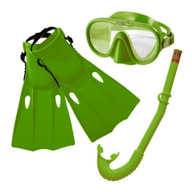 Set Snorkel Tubo Máscara Aletas Intex 55655